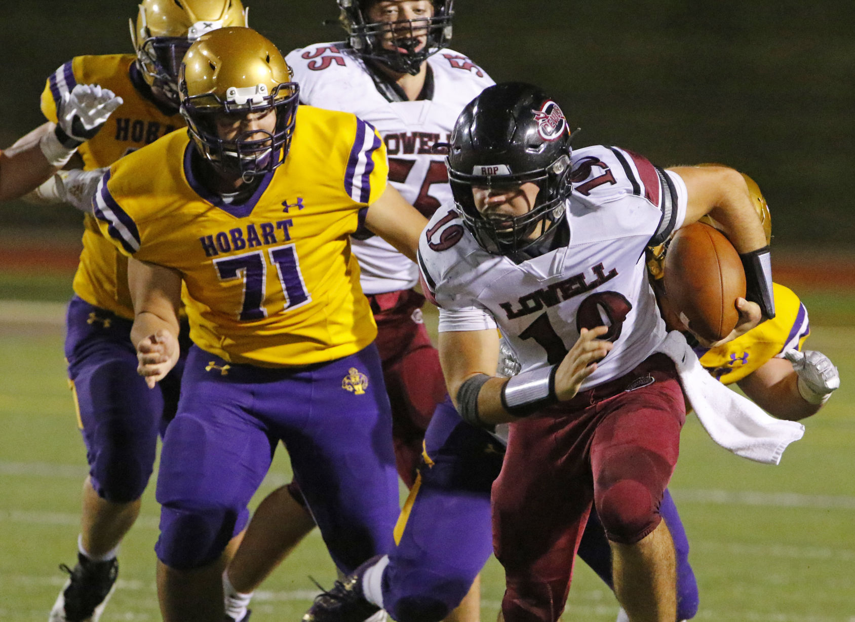 Lowell at Hobart football